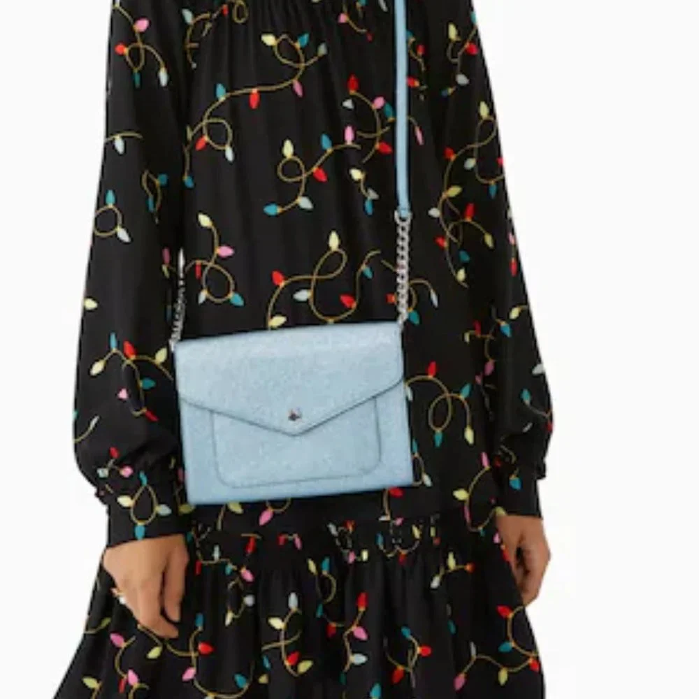 Kate Spade Frosty Sky Tinsel Flap Crossbody